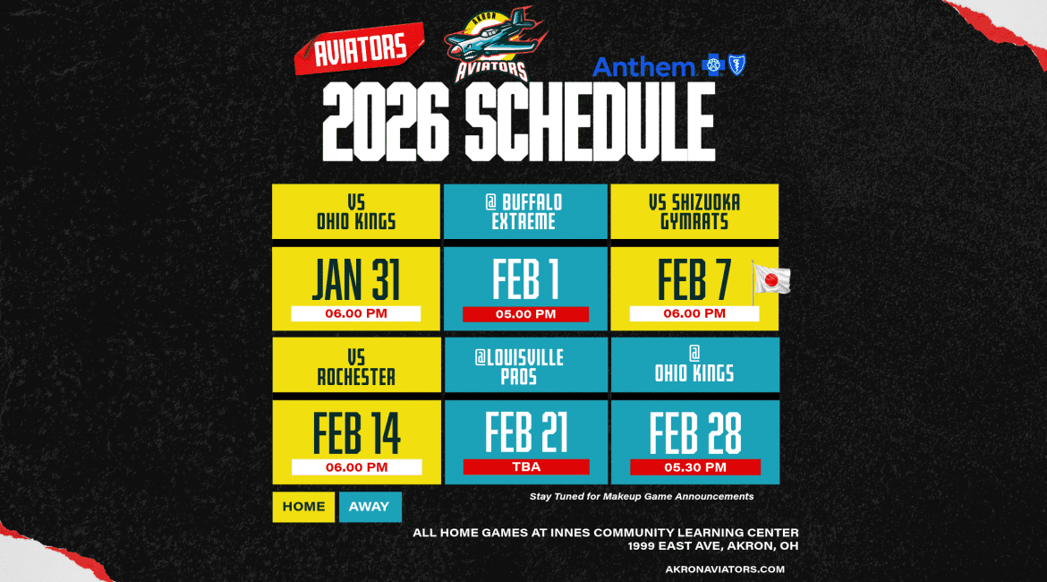 Akron Aviators 2026 schedule in banner